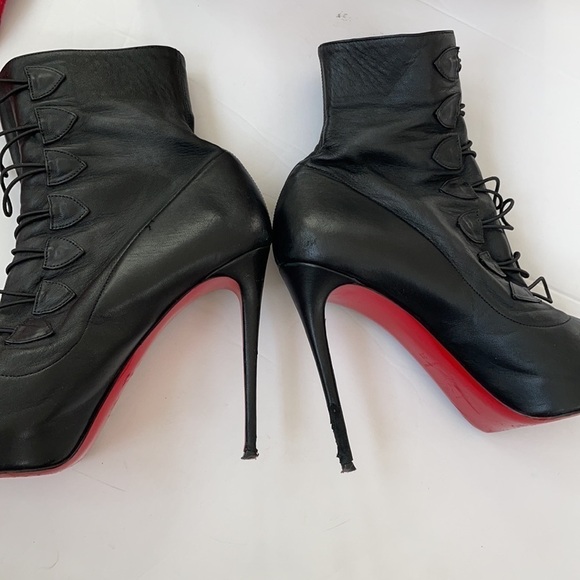 Christian Louboutin Black leather Frenchissima 2020 Alta 120 ankle bootie EU 38 - Picture 6 of 16
